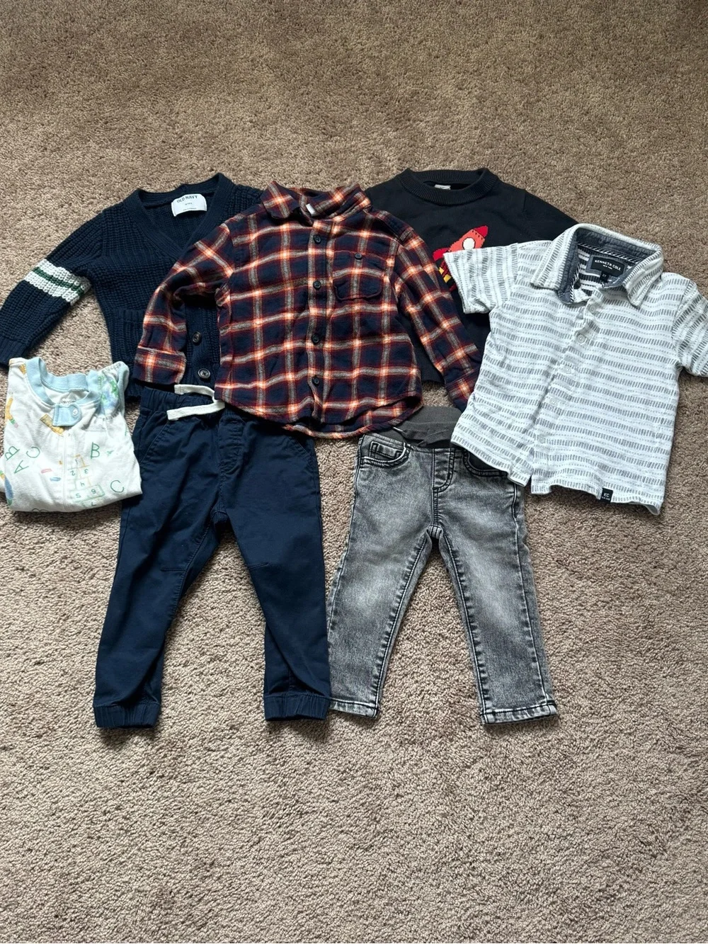 Toddler 18-24 Months/2T Fall Autumn Sweater Jeans Shirt PJ Clothing Bundle Warm